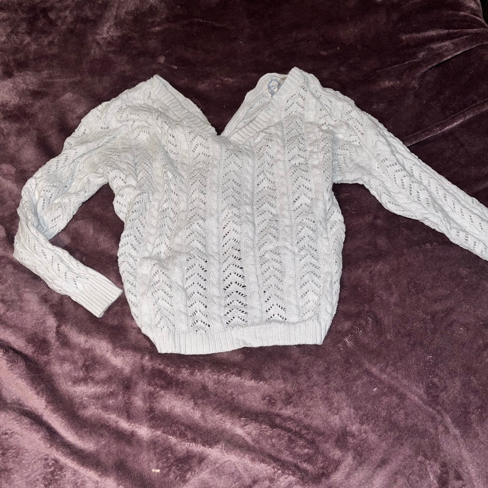 francesca’s blue rain sweater size small